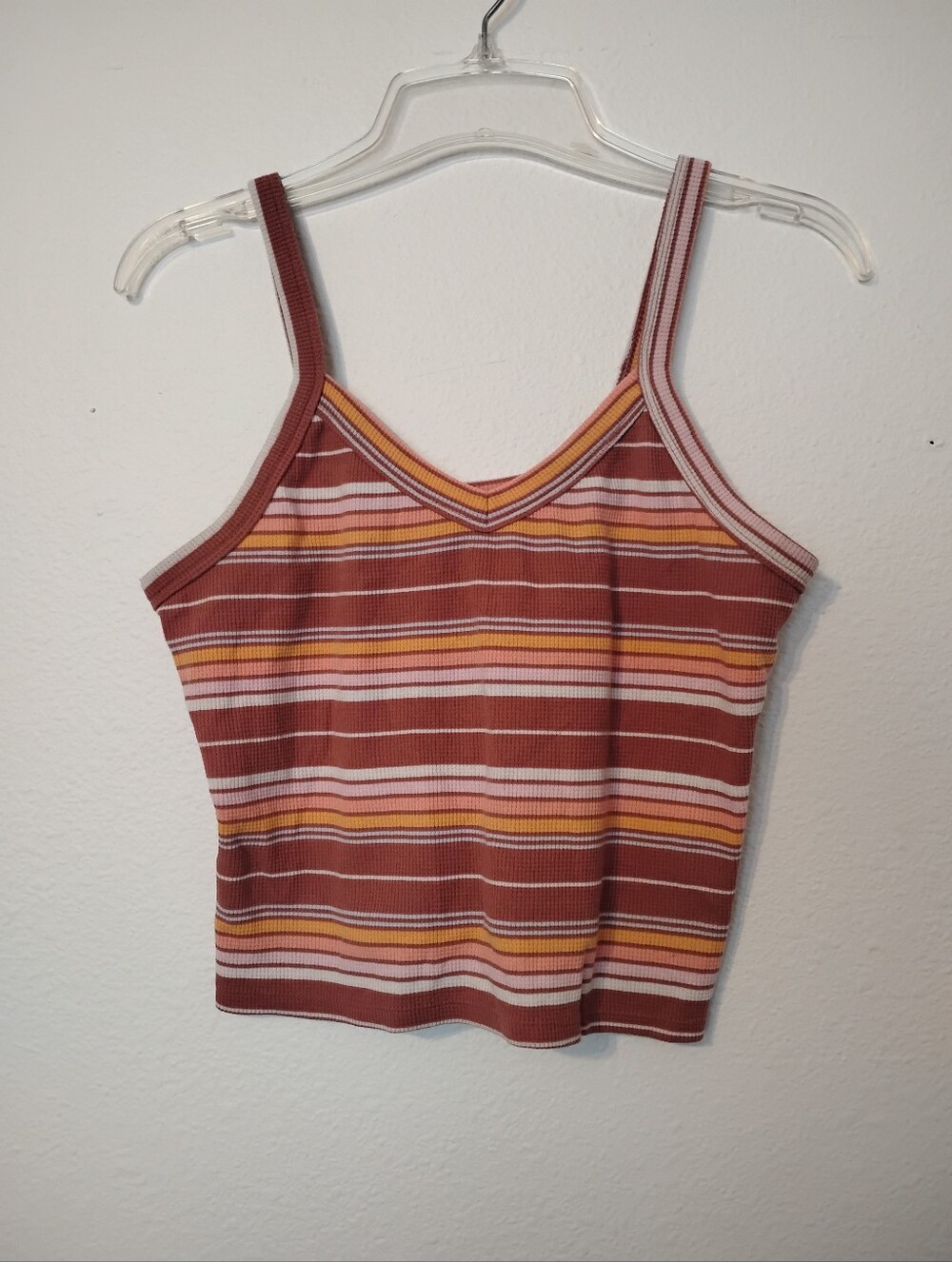 SO Y2K Striped Multicolor Cropped Tank Top